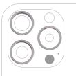 Rückkamera Ring nur für iPhone 15 Pro (3-teiliges Set) (Titan Weiß) (10er Pack)