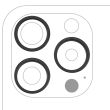 Rückkamera Ring nur für iPhone 15 Pro (3-teiliges Set) (Titan Schwarz)