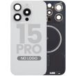 Rückglas mit MagSafe-Magnet für iPhone 15 Pro (Aftermarket) (Titan Weiß)