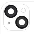 Rückkamera-Linse mit Halterung & Rahmen für iPhone 15/ 15 Plus (Schwarz)