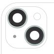 Rückkamera-Linse mit Halterung & Rahmen für iPhone 15/ 15 Plus (Grün)