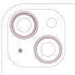 Rückkamera Ring nur für iPhone 15/ 15 Plus (2-teiliges Set) (Pink) (10er Pack)