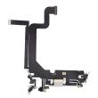 Ladebuchse Flexkabel für iPhone 14 Pro Max (Aftermarket Plus) (Silber)