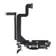Ladebuchse Flexkabel für iPhone 14 Pro Max (Premium) (Space Schwarz)