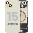 Rückglas mit MagSafe-Magnet für iPhone 15 (Aftermarket) (ohne Logo) (Gelb)