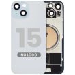 Rückglas mit MagSafe-Magnet für iPhone 15 (Aftermarket) (Blau) (ohne Logo)