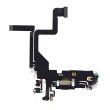 Ladebuchse Flexkabel für iPhone 14 Pro (Aftermarket Plus) (Space Schwarz)