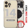 Rückgehäuse mit Kleinteilen für iPhone 14 Pro Max (Aftermarket Plus) (Gold)