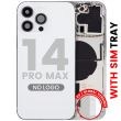Rückgehäuse mit Kleinteilen für iPhone 14 Pro Max (Aftermarket Plus) (Silber)