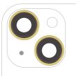 Rückkamera-Linse mit Halterung & Rahmen für iPhone 14/ 14 Plus (Premium) (Gelb)