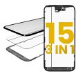 3 in 1 (Glas mit OCA vormontiert + Rahmen) für iPhone 15 (OCA Master)