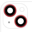 Rückkamera-Linse mit Halterung & Rahmen für iPhone 14/ 14 Plus (Premium) (Rot)