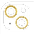 Rückkamera Ring nur für iPhone 14/ 14 Plus (2-teiliges Set) (Gelb) (10er Pack)