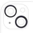 Rückkamera Ring nur für iPhone 14/ 14 Plus (2-teiliges Set) (Mitternacht)