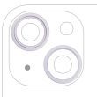Rückkamera Ring nur für iPhone 14/ 14 Plus (Lila) (2-teiliges Set)