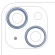 Rückkamera Ring nur für iPhone 14/ 14 Plus (Blau) (2-teiliges Set)
