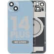 Rückglas mit MagSafe-Magnet für iPhone 14 Plus (Aftermarket) (Blau) (ohne Logo)