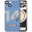 Rückglas mit MagSafe-Magnet für iPhone 14 (Aftermarket) (Blau) (ohne Logo)