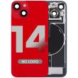 Rückglas mit Stahlplatte, NFC & MagSafe-Magnet vormontiert für iPhone 14 (Rot)