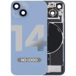 Rückglas mit Stahlplatte, NFC & MagSafe-Magnet vormontiert für iPhone 14 (Blau)