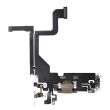 Ladebuchse Flexkabel für iPhone 13 Pro (Aftermarket Plus) (Gold)