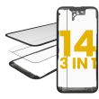 3 in 1 (Glas mit OCA vormontiert + Rahmen) für iPhone 14 (OCA Master)