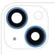 Rückkamera-Linse mit Halterung & Rahmen für iPhone 13/ 13 Mini (Blau)