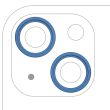 Rückkamera Ring nur für iPhone 13/ 13 Mini (2-teiliges Set) (Blau) (10er Pack)