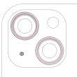 Rückkamera Ring nur für iPhone 13/ 13 Mini (2-teiliges Set) (Pink) (10er Pack)