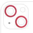Rückkamera Ring nur für iPhone 13/ 13 Mini (Rot) (2-teiliges Set)