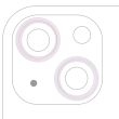 Rückkamera Ring nur für iPhone 13/ 13 Mini (Pink) (2-teiliges Set)