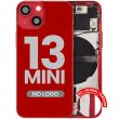 Rückgehäuse mit Kleinteilen für iPhone 13 Mini (Aftermarket Plus) (Rot)