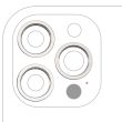 Rückkamera Ring nur für iPhone 12 Pro Max (Silber) (3-teiliges Set)