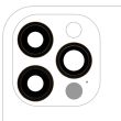 Rückkamera-Linse mit Halterung & Rahmen für iPhone 12 Pro (Gold)