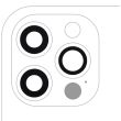 Rückkamera-Linse (nur Glas) mit Kleber für iPhone 12 Pro (Aftermarket Plus)