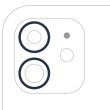 Rückkamera Ring nur für iPhone 12/ 12 Mini (Blau) (2-teiliges Set) (10er Pack)