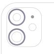 Rückkamera Ring nur für iPhone 11/ 12/ 12 Mini (Lila) (2-teiliges Set)