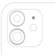 Rückkamera Ring nur für iPhone 11/ 12/ 12 Mini (2-teiliges Set) (Weiß)