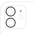 Rückkamera Ring nur für iPhone 11/ 12/ 12 Mini (2-teiliges Set) (Schwarz)