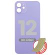 Rückglas mit 3M Klebeband für iPhone 12 (ohne Logo/ großes Kameraloch) (Lila)