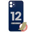 Rückglas mit 3M Klebeband für iPhone 12 (ohne Logo/ großes Kameraloch) (Blau)