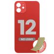Rückglas mit 3M Klebeband für iPhone 12 (ohne Logo/ großes Kameraloch) (Rot)