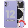 Rückgehäuse mit Kleinteilen für iPhone 12 (Aftermarket Plus) (Lila)