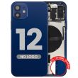 Rückgehäuse mit Kleinteilen für iPhone 12 (Aftermarket Plus) (Blau)