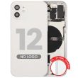 Rückgehäuse mit Kleinteilen für iPhone 12 (Aftermarket Plus) (Weiß)