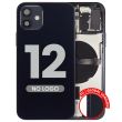 Rückgehäuse mit Kleinteilen für iPhone 12 (Aftermarket Plus) (Schwarz)