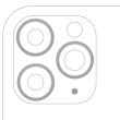 Rückkamera Ring nur für iPhone 11 Pro/ 11 Pro Max (Weiß) (3-teiliges Set)