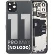 Rückgehäuse mit klein Bauteile vormontiert für iPhone 11 Pro Max (Space Grau)