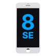 LCD Display mit Stahlplatte für iPhone 8/ SE (2020/ 2022) (Aftermarket) (Weiß)