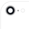 Rückkamera-Linse mit Halterung & Rahmen für iPhone 8/ SE (2020) (2022) (Silber)